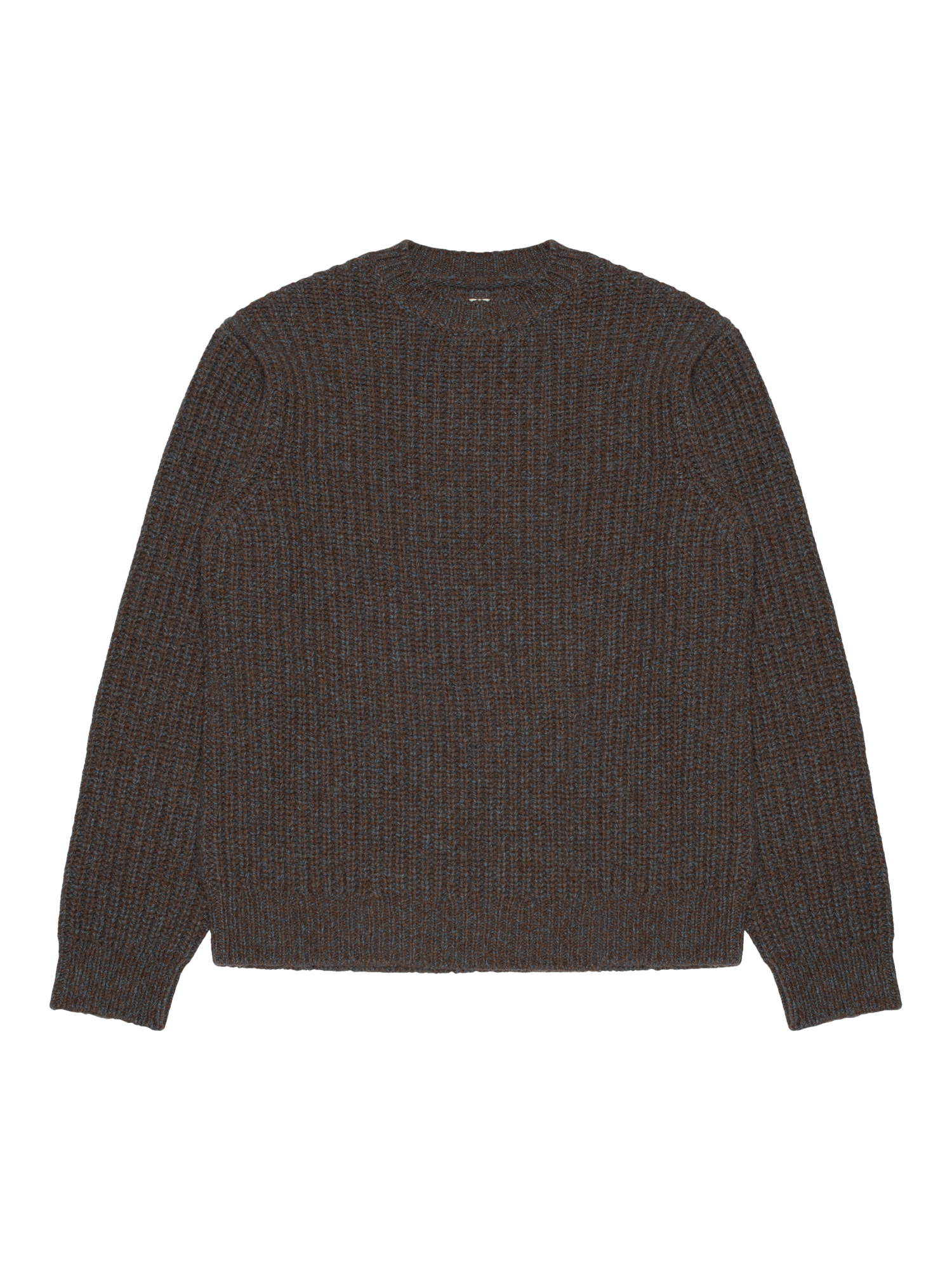 Product image 1 of 5, which shows Nudie Jeans August Chunky Wool Knit Jumper, Brown, S