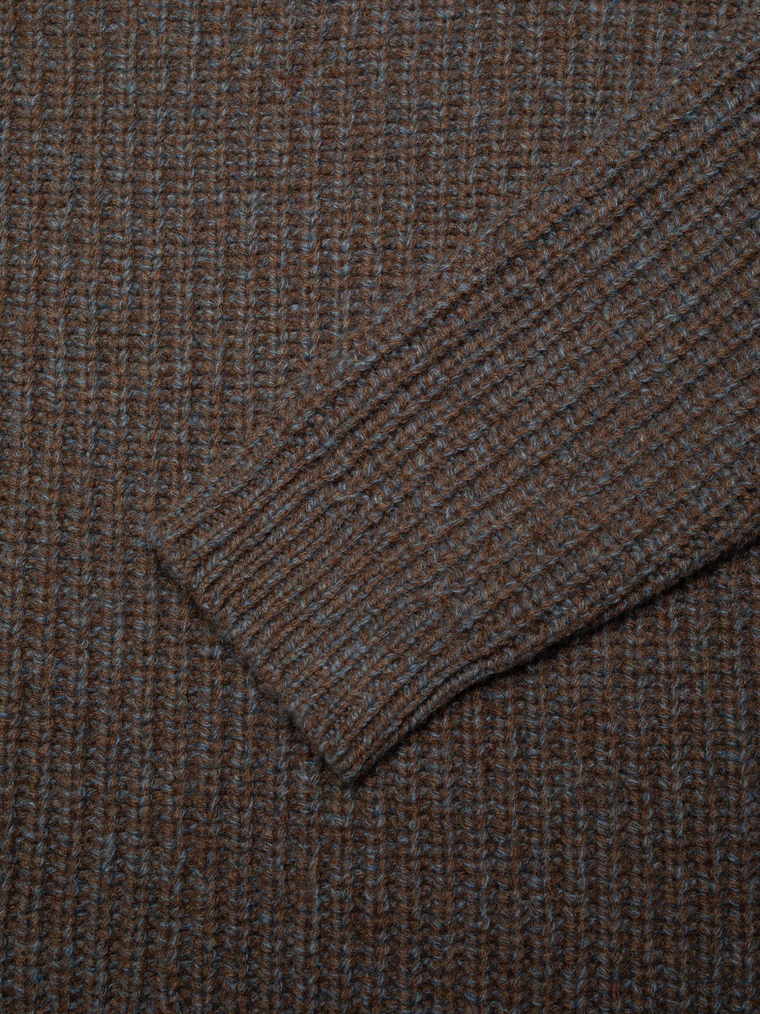 Product image 4 of 5, which shows Nudie Jeans August Chunky Wool Knit Jumper, Brown, S