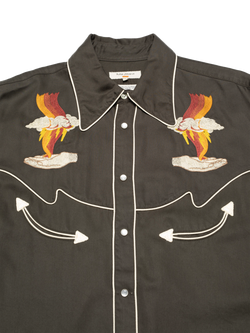 Nudie Jeans Gonzo Western Shirt - view 2, Brown