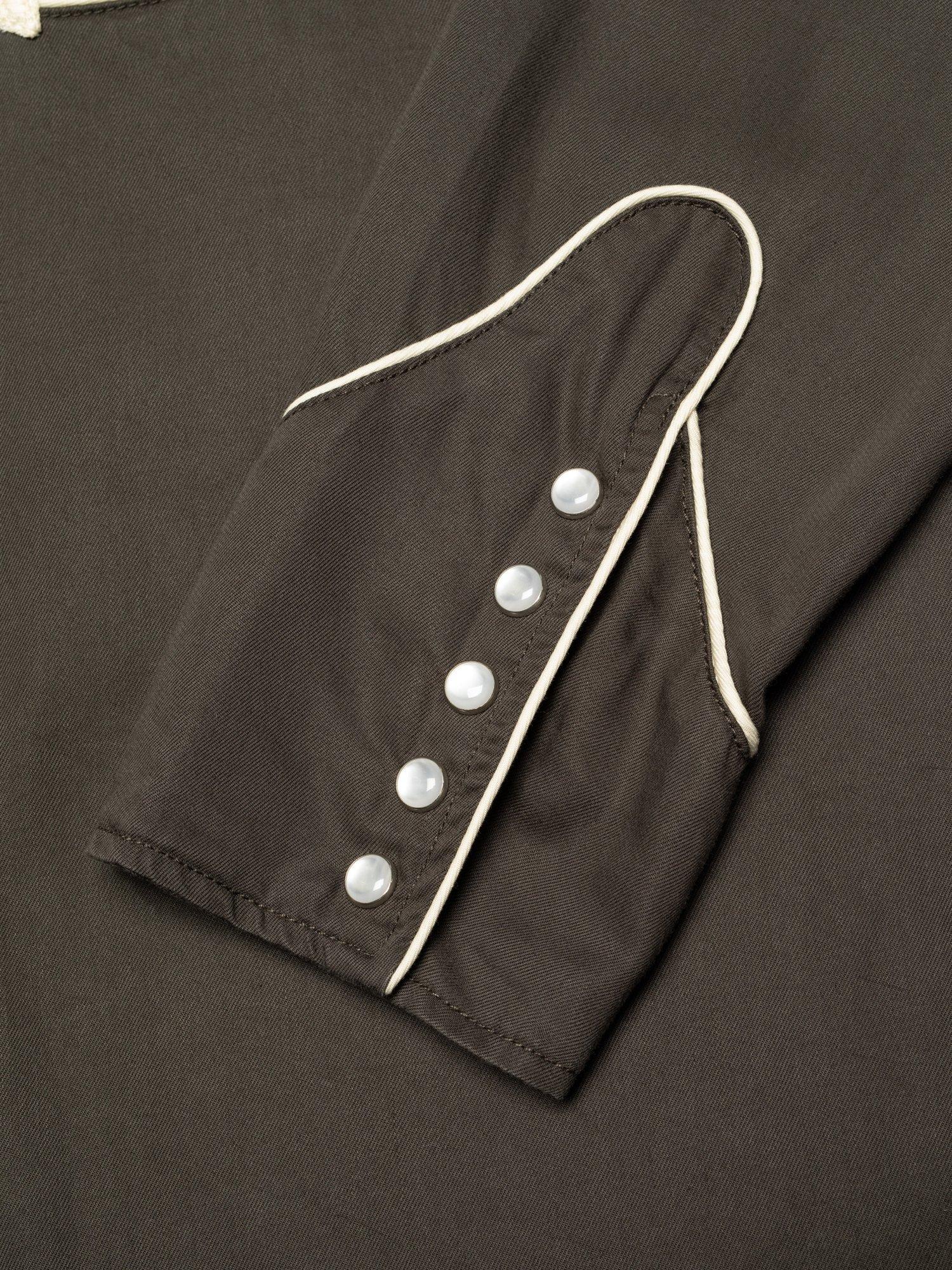 Product image 5 of 6, which shows Nudie Jeans Gonzo Western Shirt, Brown, S