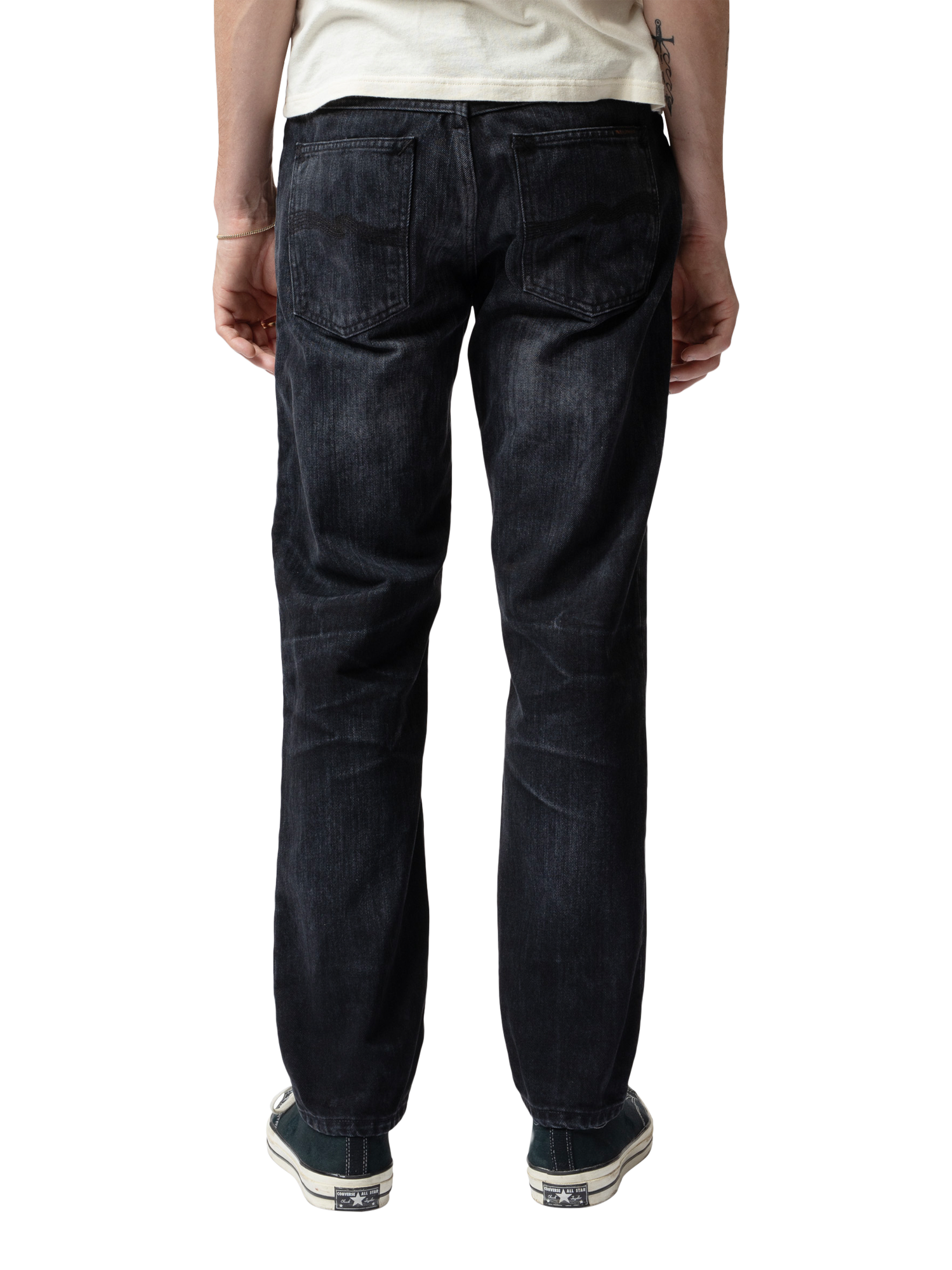 Product image 2 of 6, which shows Nudie Jeans Gritty Jackson Cotton Regular Fit Jeans, Scratched Tracks, 30S