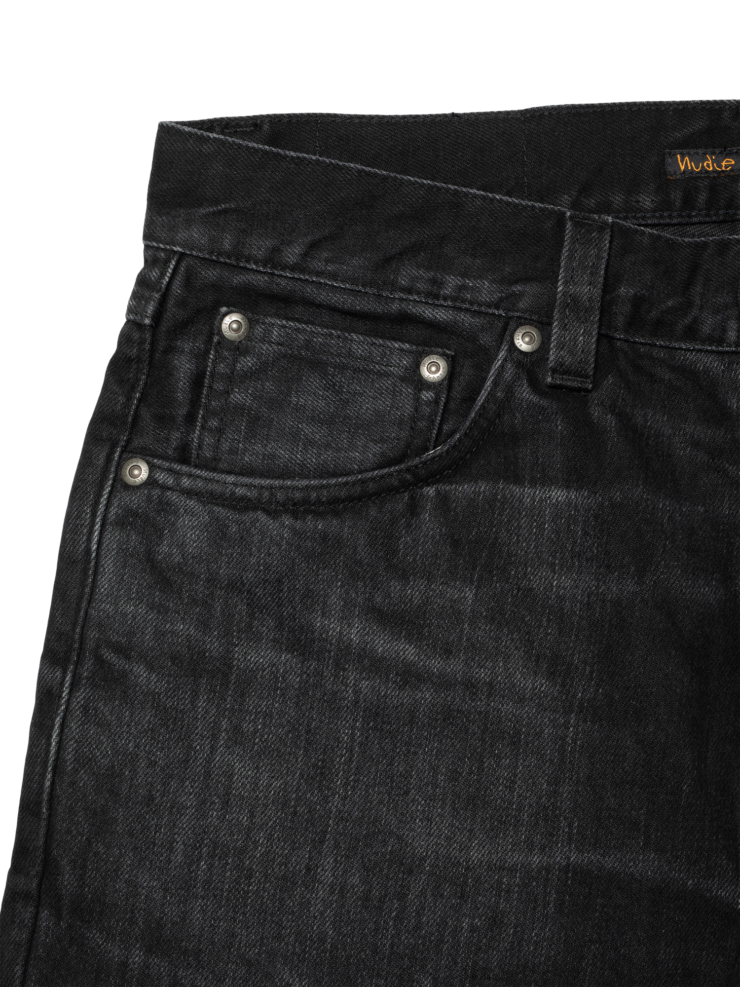 Product image 6 of 6, which shows Nudie Jeans Gritty Jackson Cotton Regular Fit Jeans, Scratched Tracks, 30S