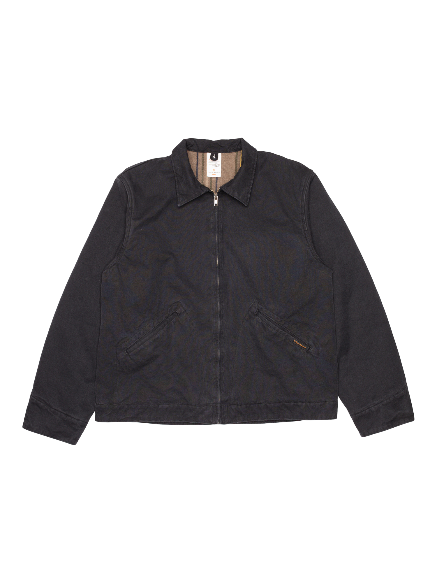 Product image 1 of 5, which shows Nudie Jeans Blake Cotton Zip Jacket, Black, S