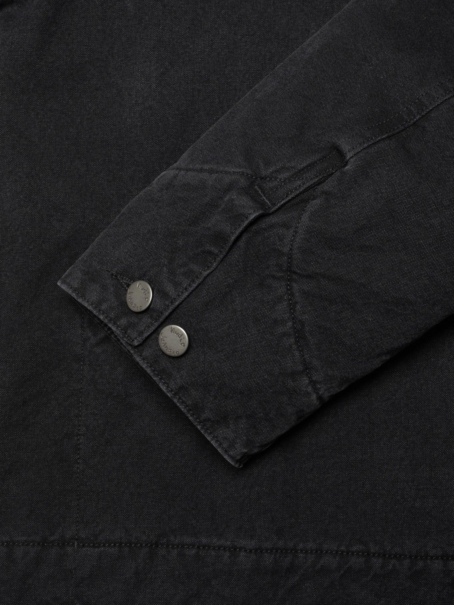 Product image 4 of 5, which shows Nudie Jeans Blake Cotton Zip Jacket, Black, S