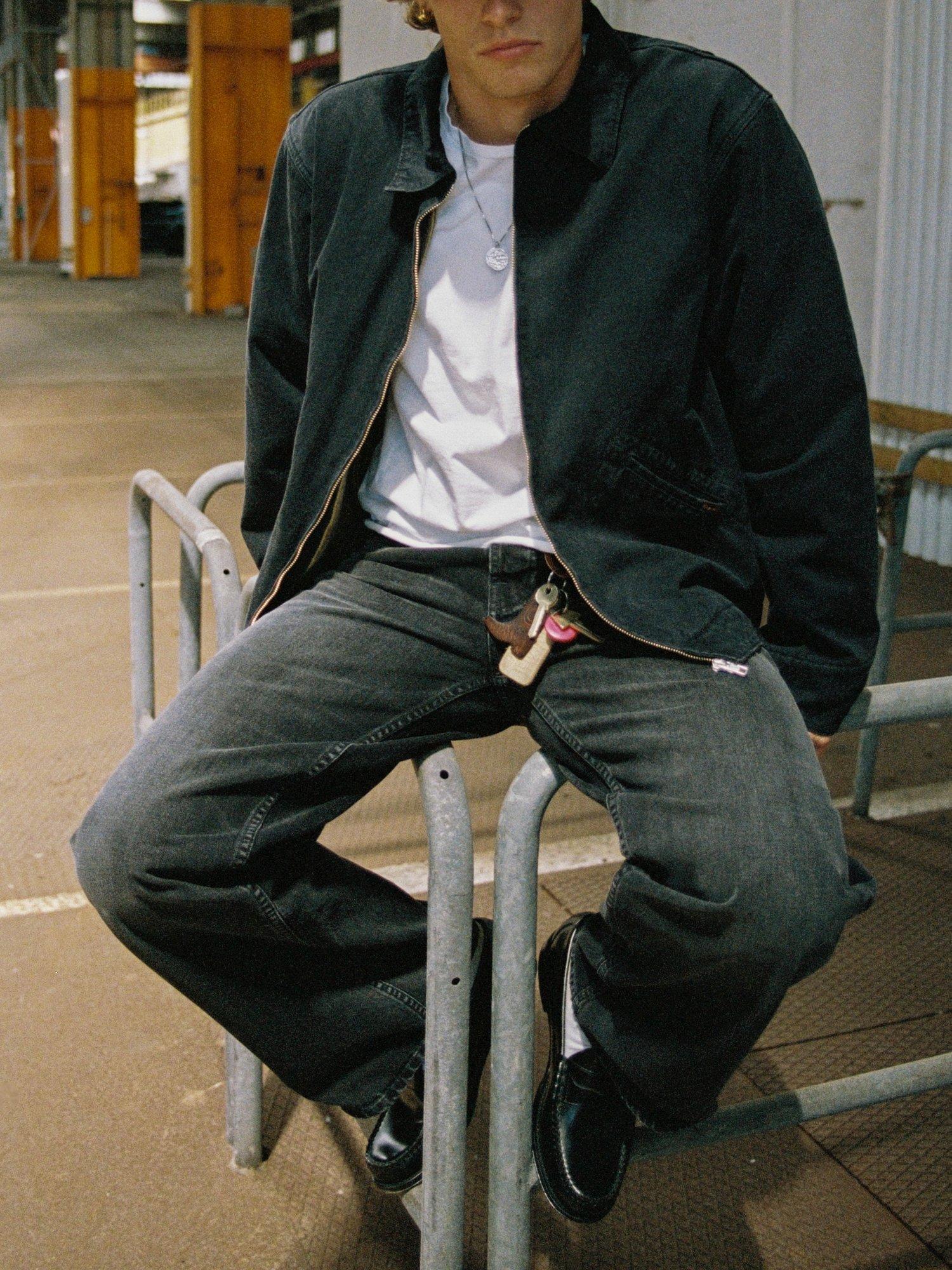 Product image 5 of 5, which shows Nudie Jeans Blake Cotton Zip Jacket, Black, S