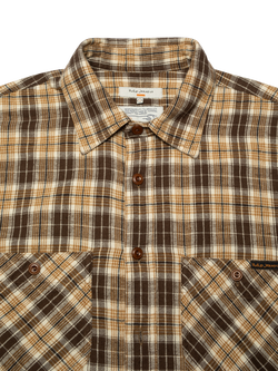 Nudie Jeans Julian Cotton Blend Check Worker Shirt - view 2, Brown