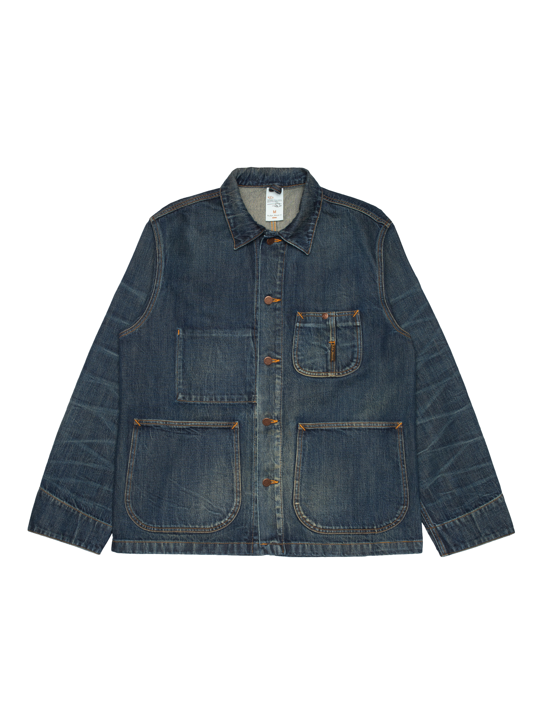 Product image 1 of 2, which shows Nudie Jeans Howie Cotton Chore Jacket, Blue, S