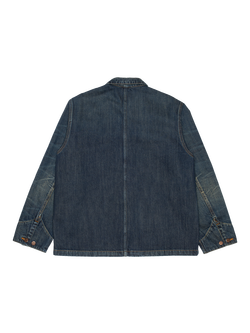 Nudie Jeans Howie Cotton Chore Jacket - view 2, Blue
