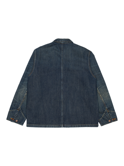 Nudie Jeans Howie Cotton Chore Jacket - view 2, Blue
