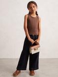 Reiss Kids' Violet Cotton Blend Sleeveless Vest, Chocolate