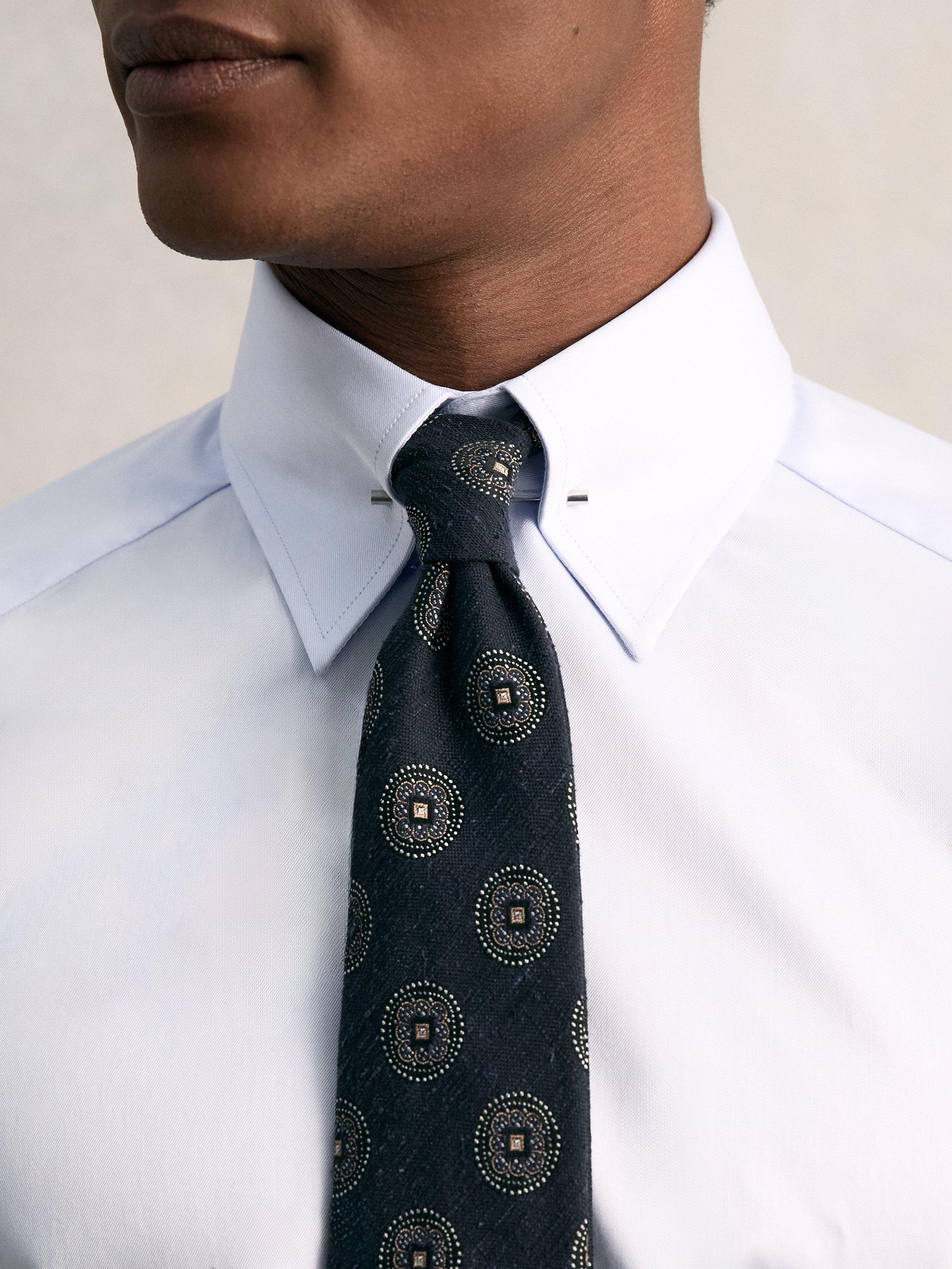 Product image 4 of 11, which shows Reiss Caldwell Cotton Regular Fit Shirt, Soft Blue, XS