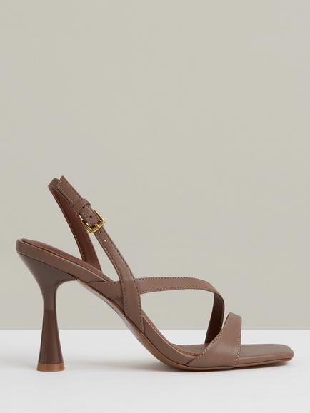 Reiss Cindy Strappy Leather Sandals, Neutral