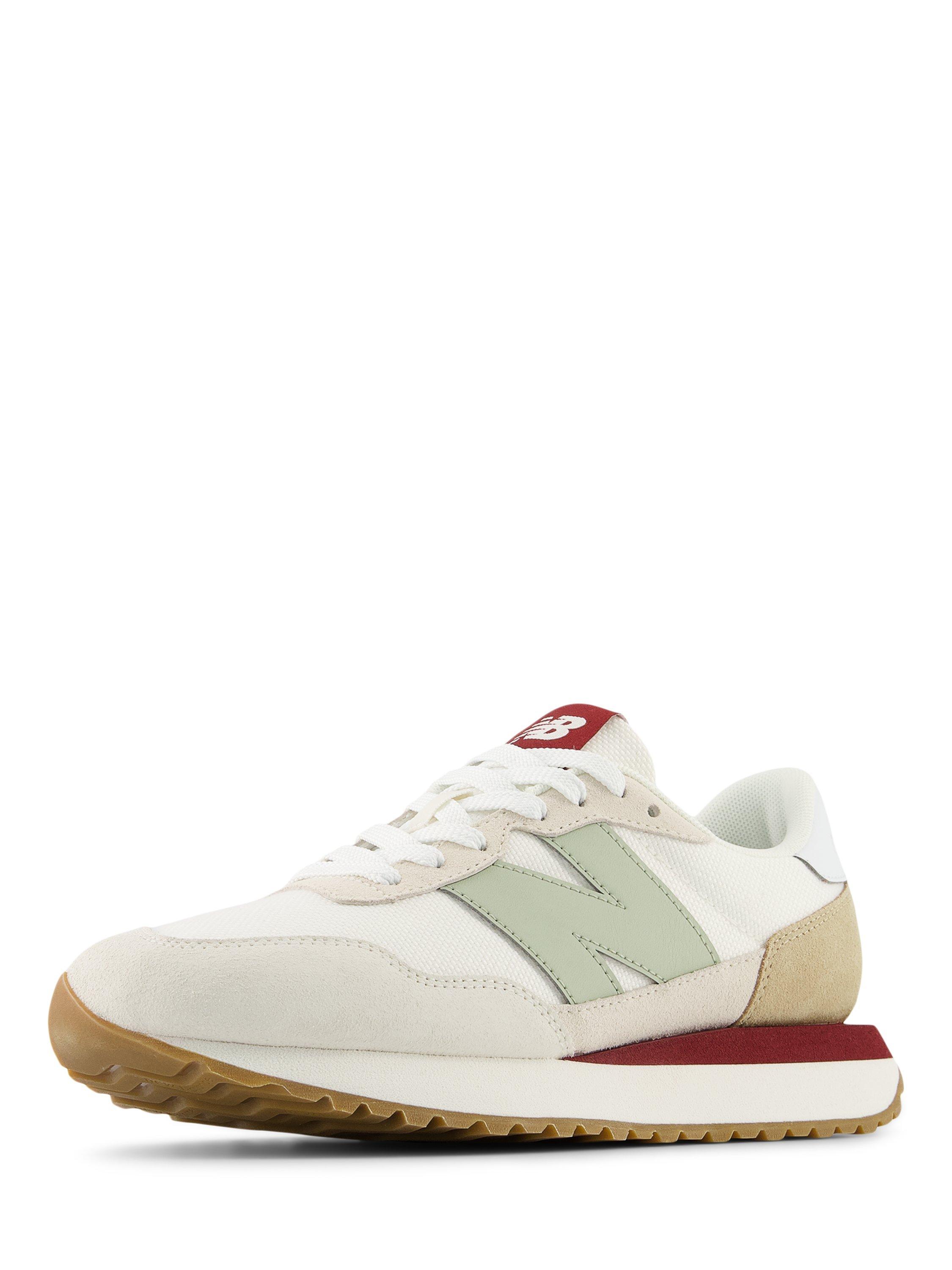Product image 3 of 6, which shows New Balance 237 Suede Mesh Trainers, Off White/Multi, 4
