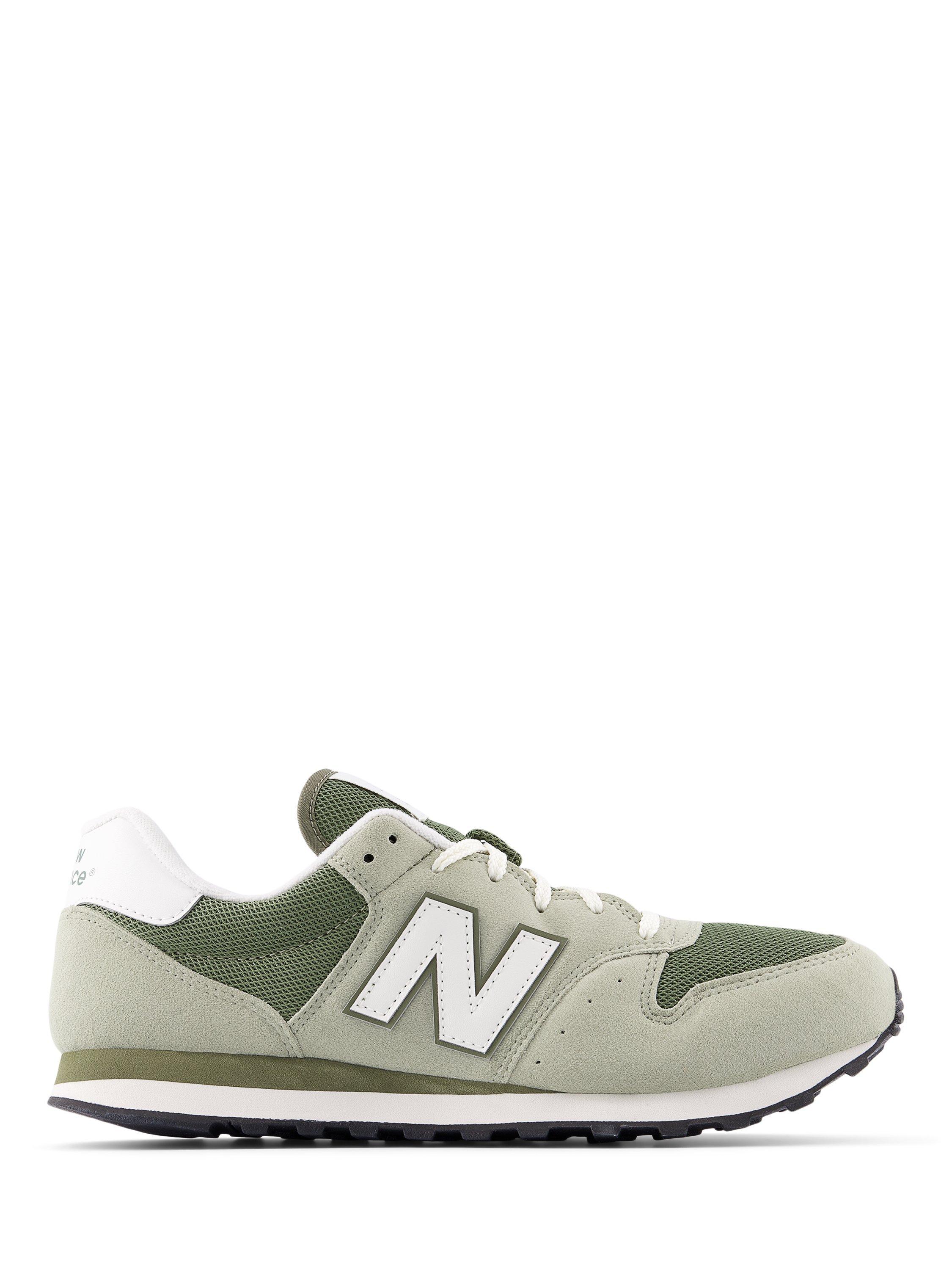 Product image 1 of 5, which shows New Balance 500 Lace Up Trainers, Green/White, 4