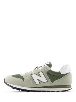 New Balance 500 Lace Up Trainers, Green/White - view 2, Green/White