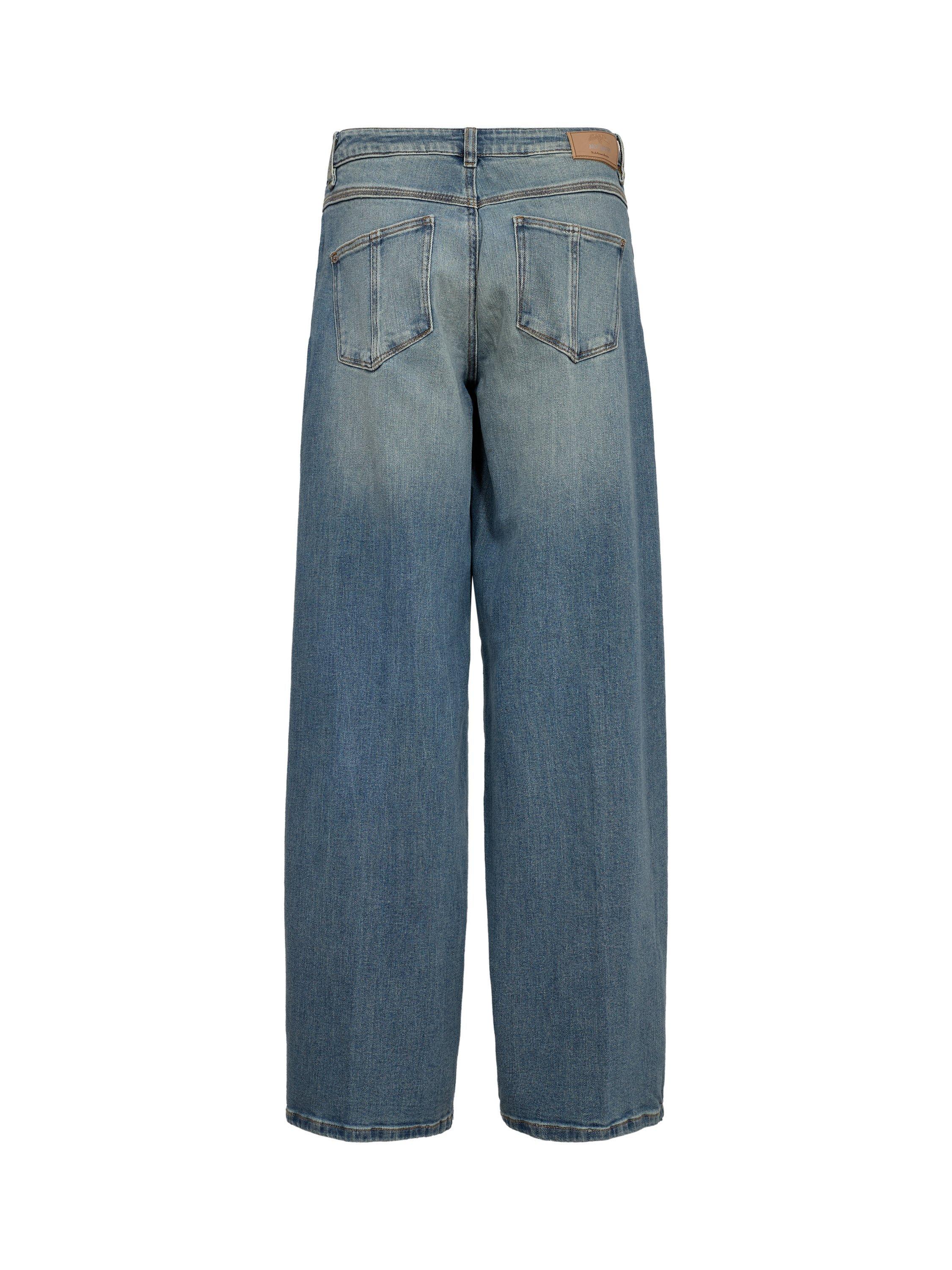 Product image 4 of 4, which shows MOS MOSH Milo Wide Leg Jeans, Mid Blue, 27R