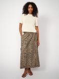 MOS MOSH Dahlia Leopard Print Midi Skirt, Brown/Multi