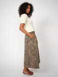 MOS MOSH Dahlia Leopard Print Midi Skirt, Brown/Multi