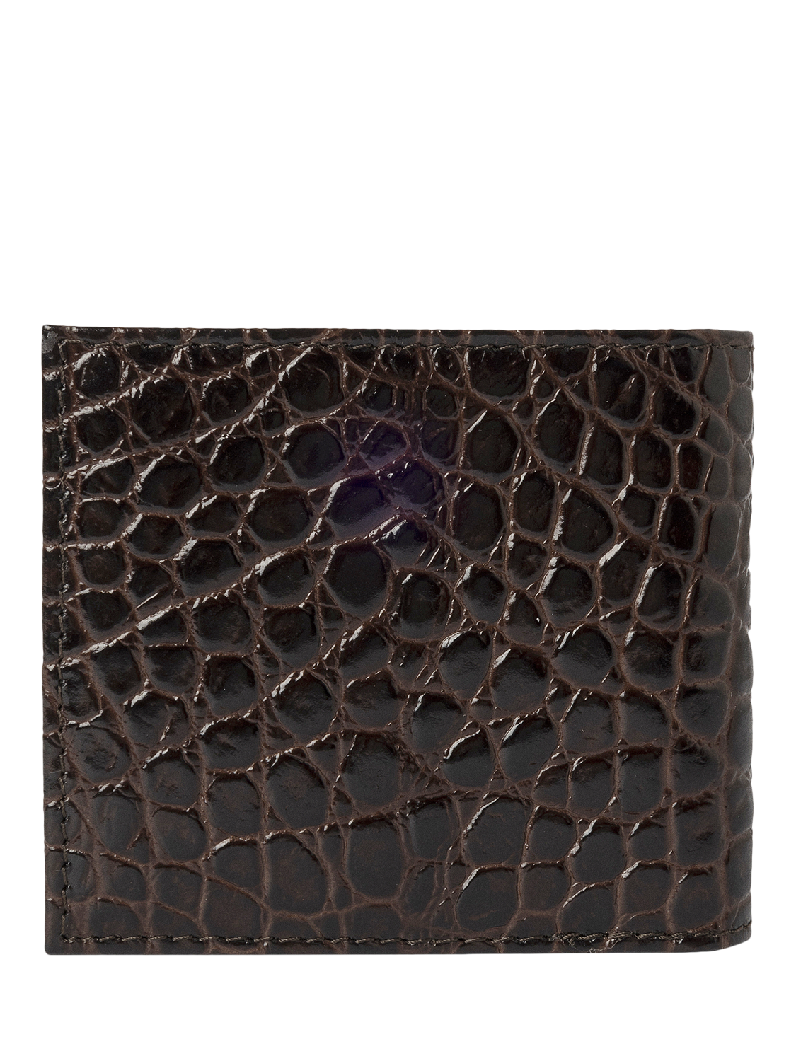 Product image 2 of 4, which shows Hackett London Leather Croc Stamped Wallet, Brown, One Size