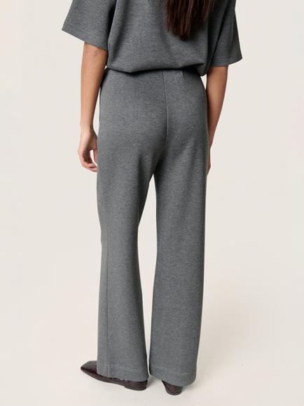 Soaked In Luxury SLMarigold Mid Rise Tailored Trousers - view 2, Grey Melange