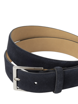 Hackett London Suede Belt - view 2, Navy