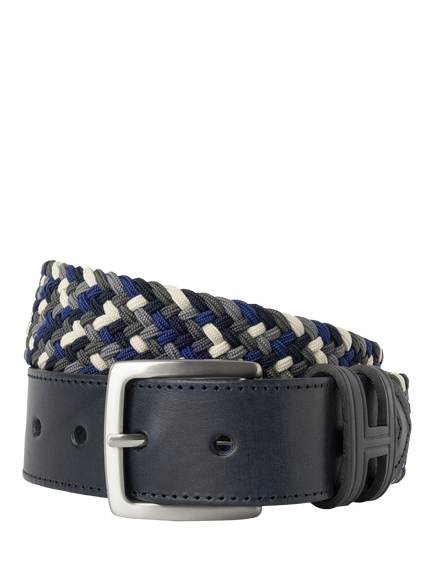 Hackett London Plaited Belt, Navy/Multi