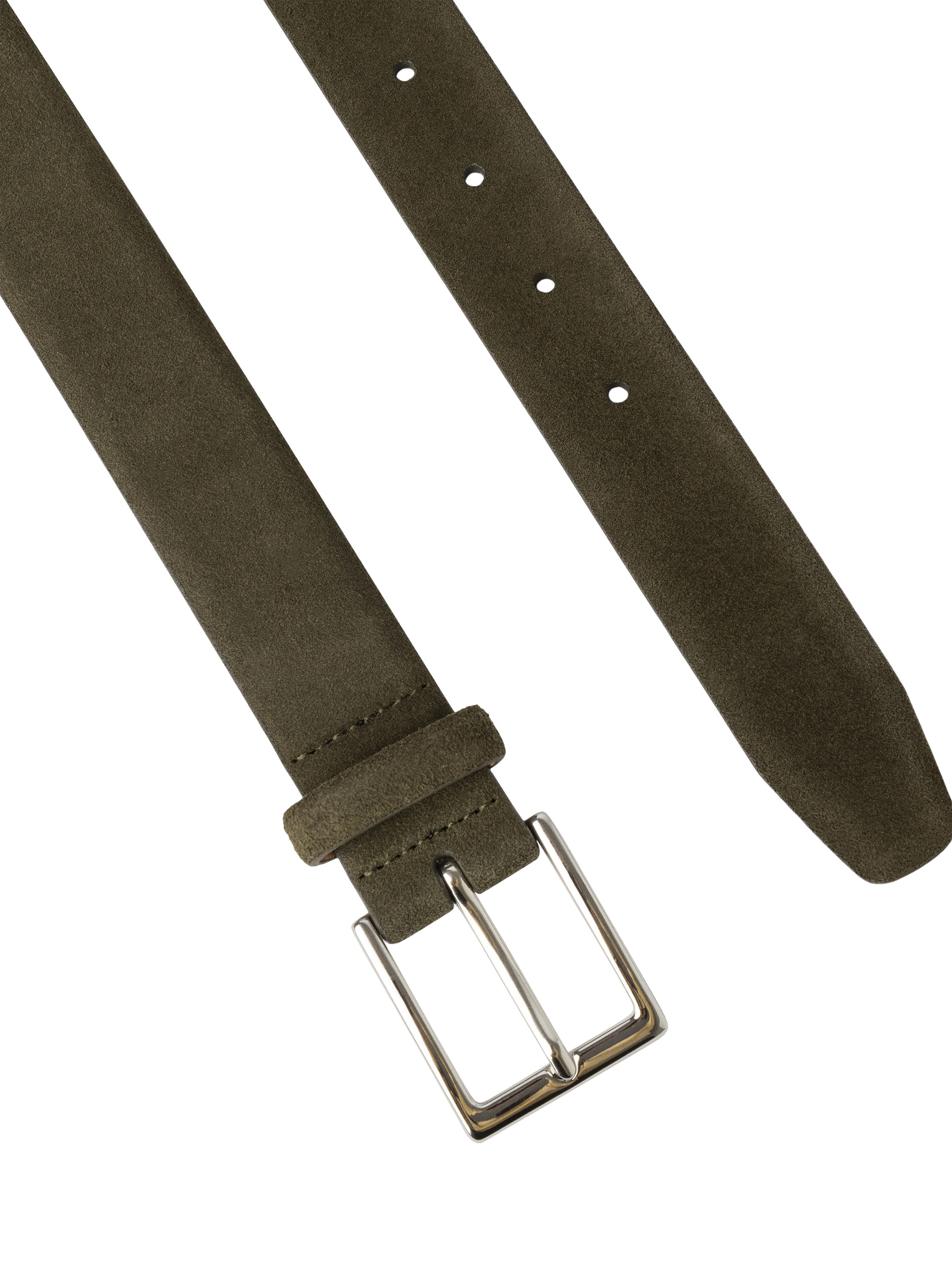 Product image 3 of 4, which shows Hackett London Suede Belt, Hunter Green, 28