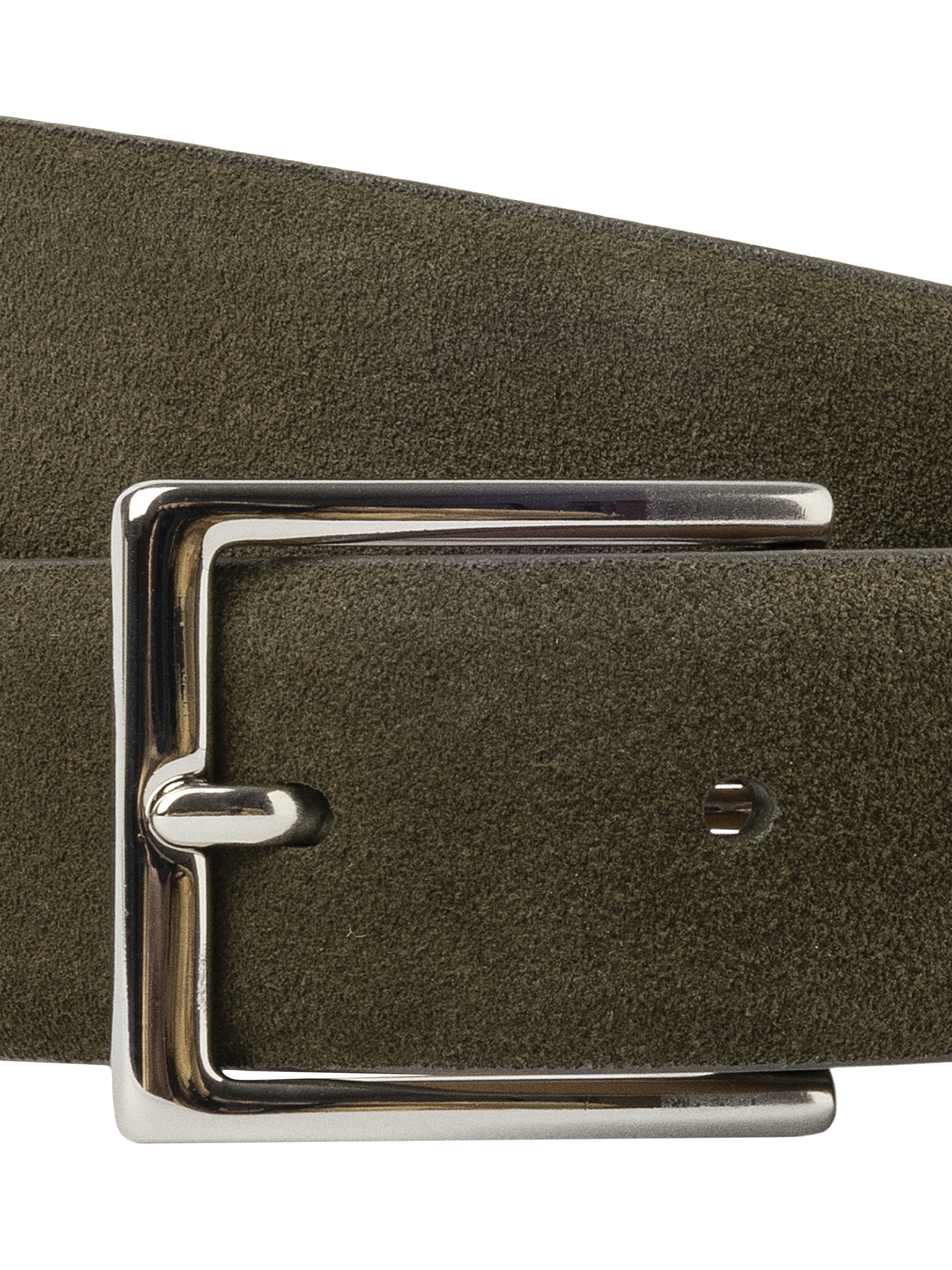 Product image 4 of 4, which shows Hackett London Suede Belt, Hunter Green, 28
