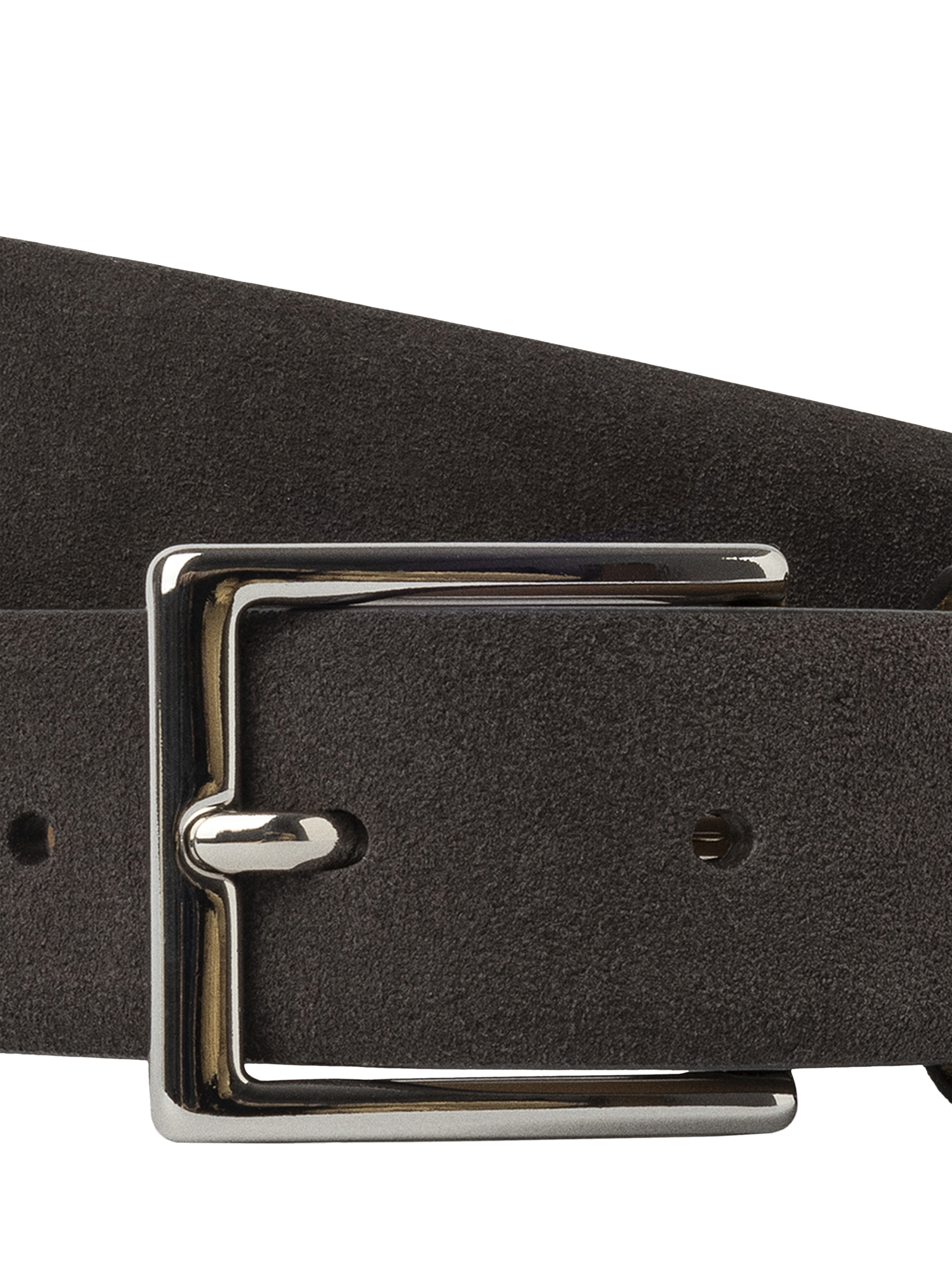 Product image 4 of 4, which shows Hackett London Suede Belt, Chocolate Brown, 28