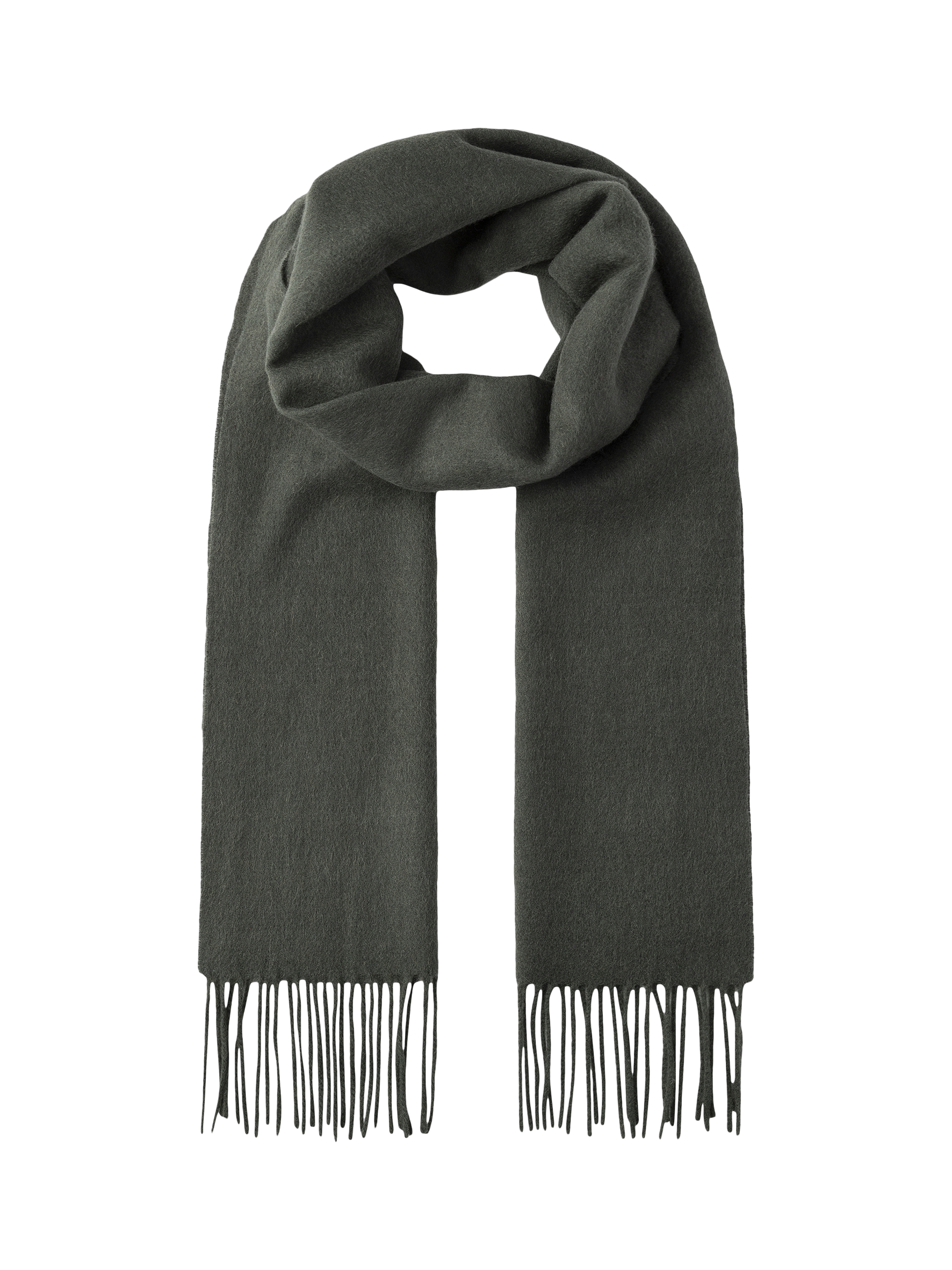 Product image 1 of 4, which shows Hackett London Cashmere Scarf, Green, One Size