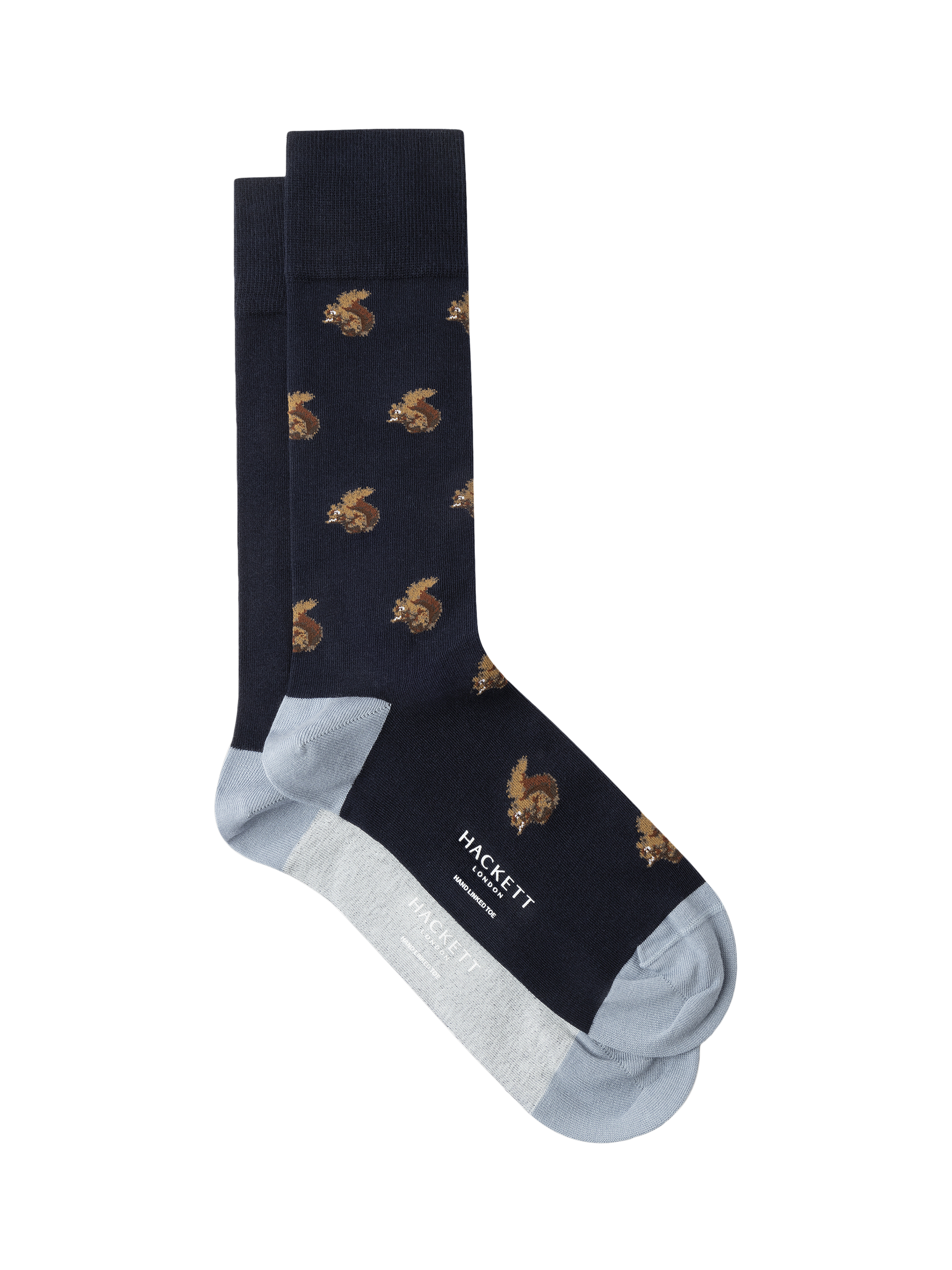 Product image 1 of 4, which shows Hackett London Ankle Socks, Pack of 2, Ink Blue, S-M