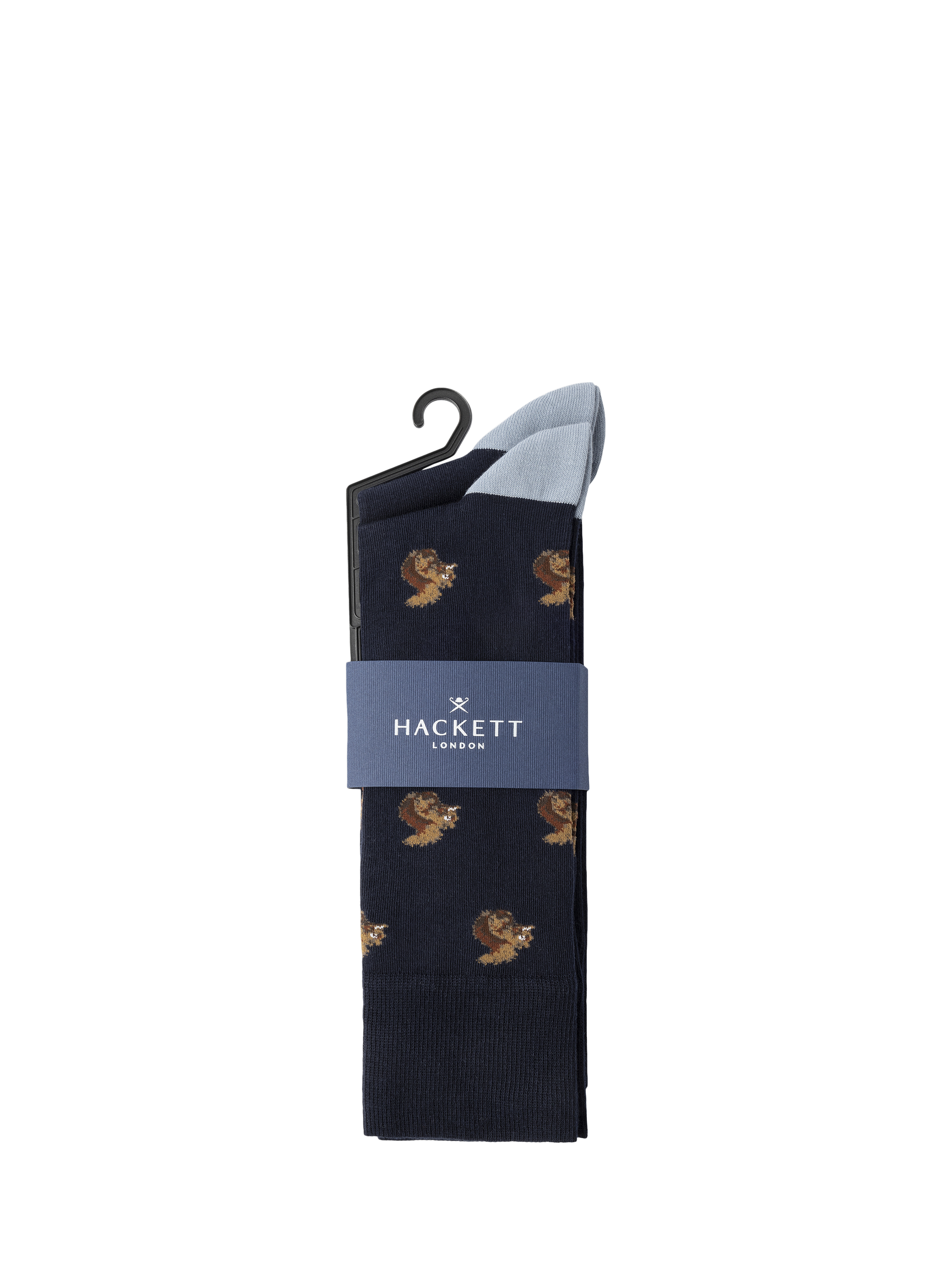 Product image 2 of 4, which shows Hackett London Ankle Socks, Pack of 2, Ink Blue, S-M
