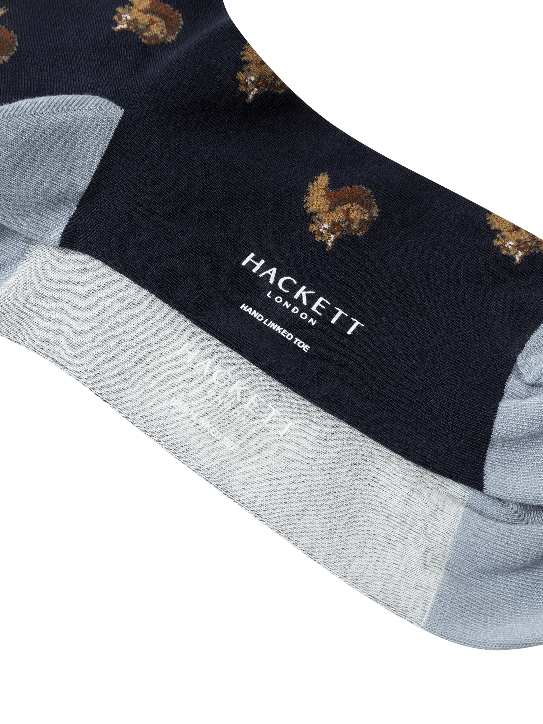 Product image 3 of 4, which shows Hackett London Ankle Socks, Pack of 2, Ink Blue, S-M