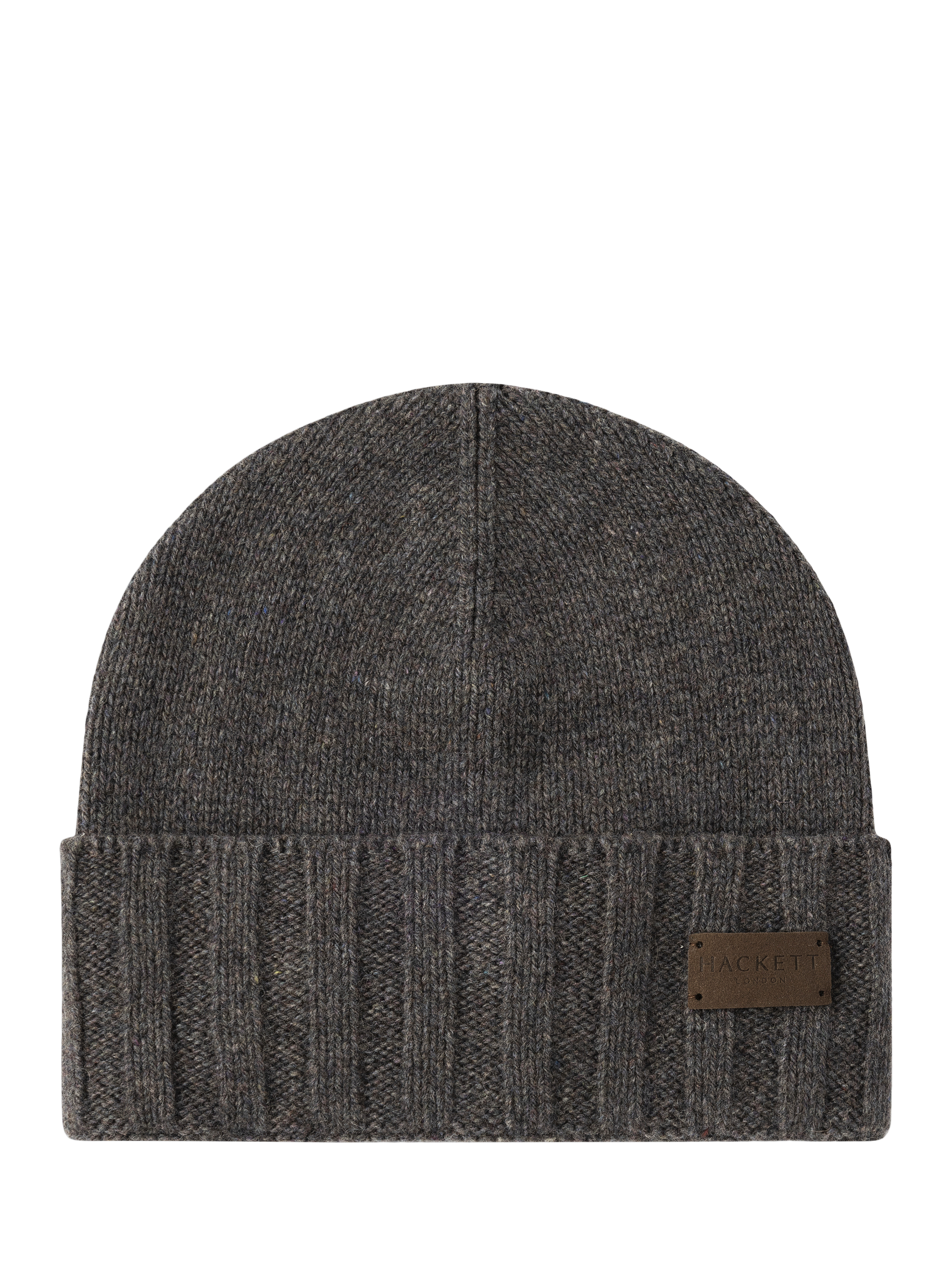 Product image 1 of 4, which shows Hackett London Knitted Beanie Hat, Granite Grey