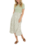A-VIEW Peony Floral Print Flared Midi Wrap Skirt