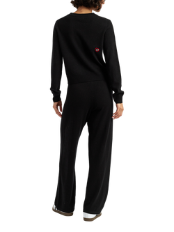 Chinti & Parker Snoopy & Charlie Brown Wool Rich Cardigan - view 2, Black