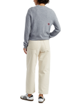 Chinti & Parker Snoopy Peek Wool Rich Cardigan, Grey Marl