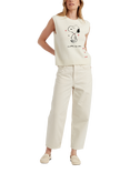 Chinti & Parker Snoopy Anniversary Wool Rich Tank Top, Cream
