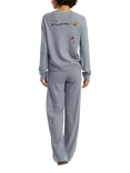 Chinti & Parker Snoopy Hearts Wool Rich Jumper, Grey Marl
