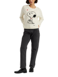 Chinti & Parker Snoopy Heart Wool Rich Cable Knit Jumper, Cream