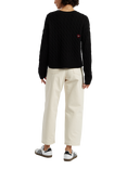 Chinti & Parker Snoopy Heart Wool Rich Cable Knit Jumper