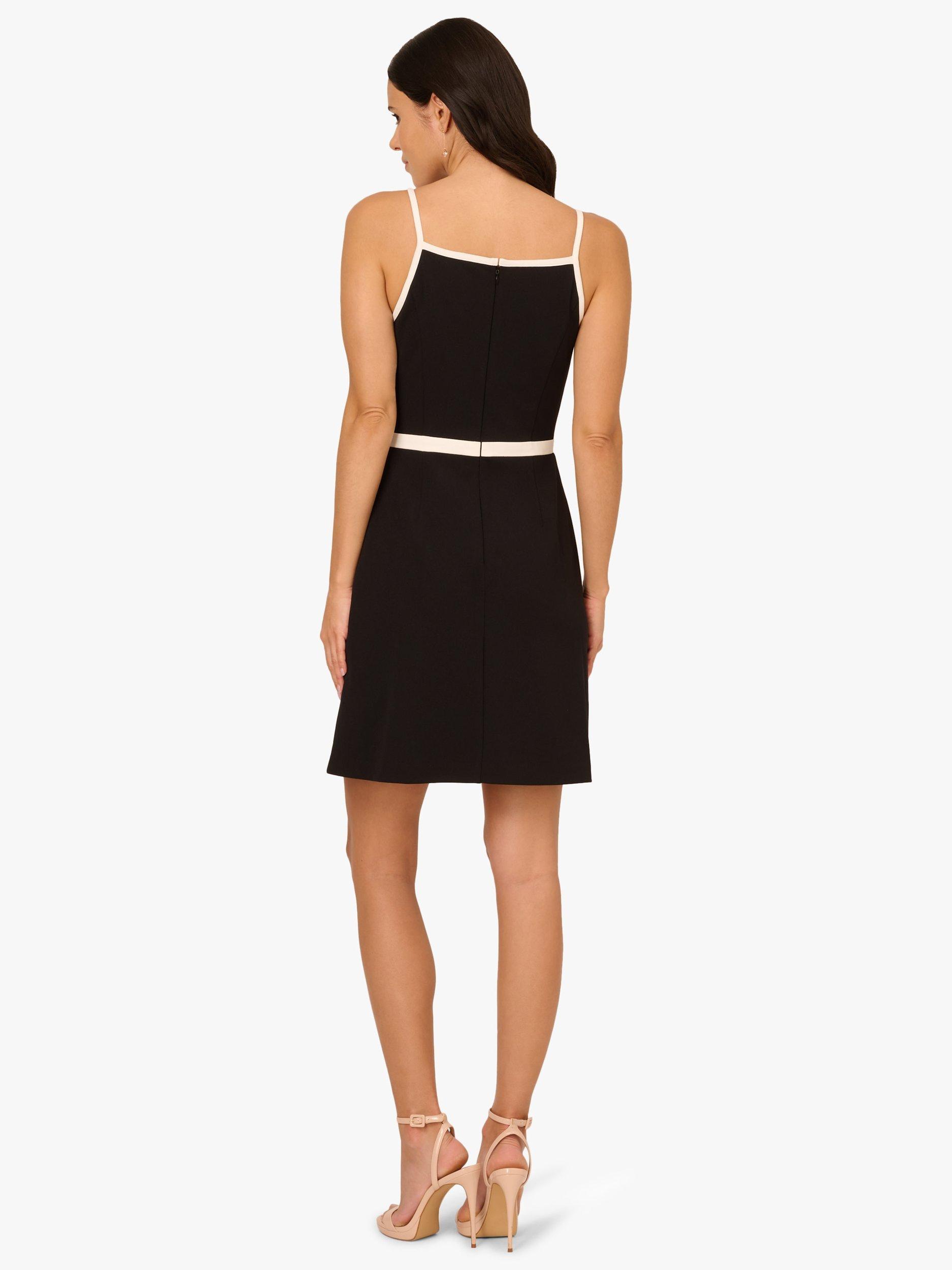 Product image 3 of 7, which shows Adrianna Papell Bow Crepe Mini Dress, Black/Multi, 6