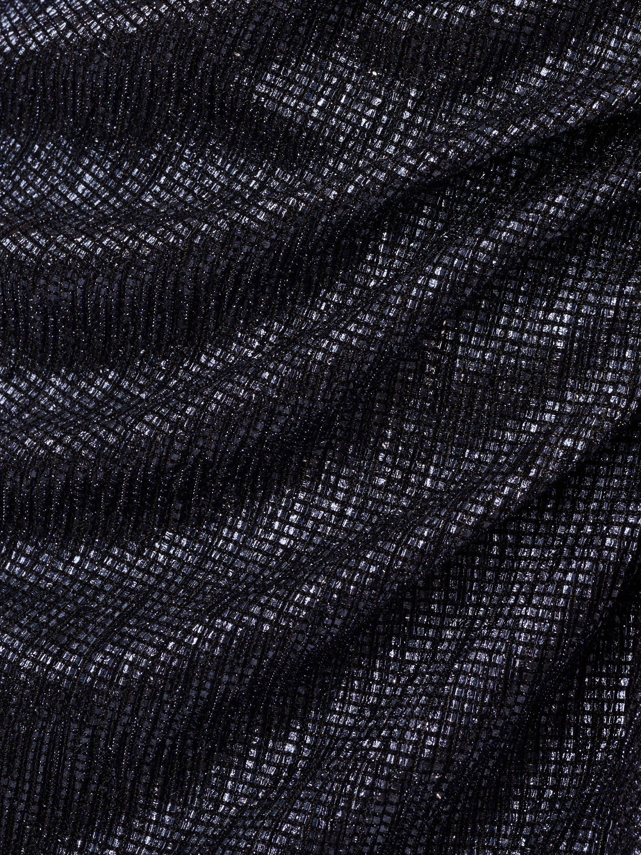 Product image 6 of 6, which shows Adrianna Papell Metallic Foil Maxi Dress, Navy, 6