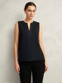 Hobbs Susie Tailored Sleeveless Top, Black, Black