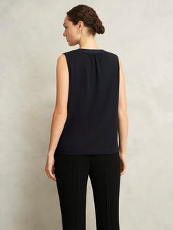 Hobbs Susie Tailored Sleeveless Top, Black - view 2, Black