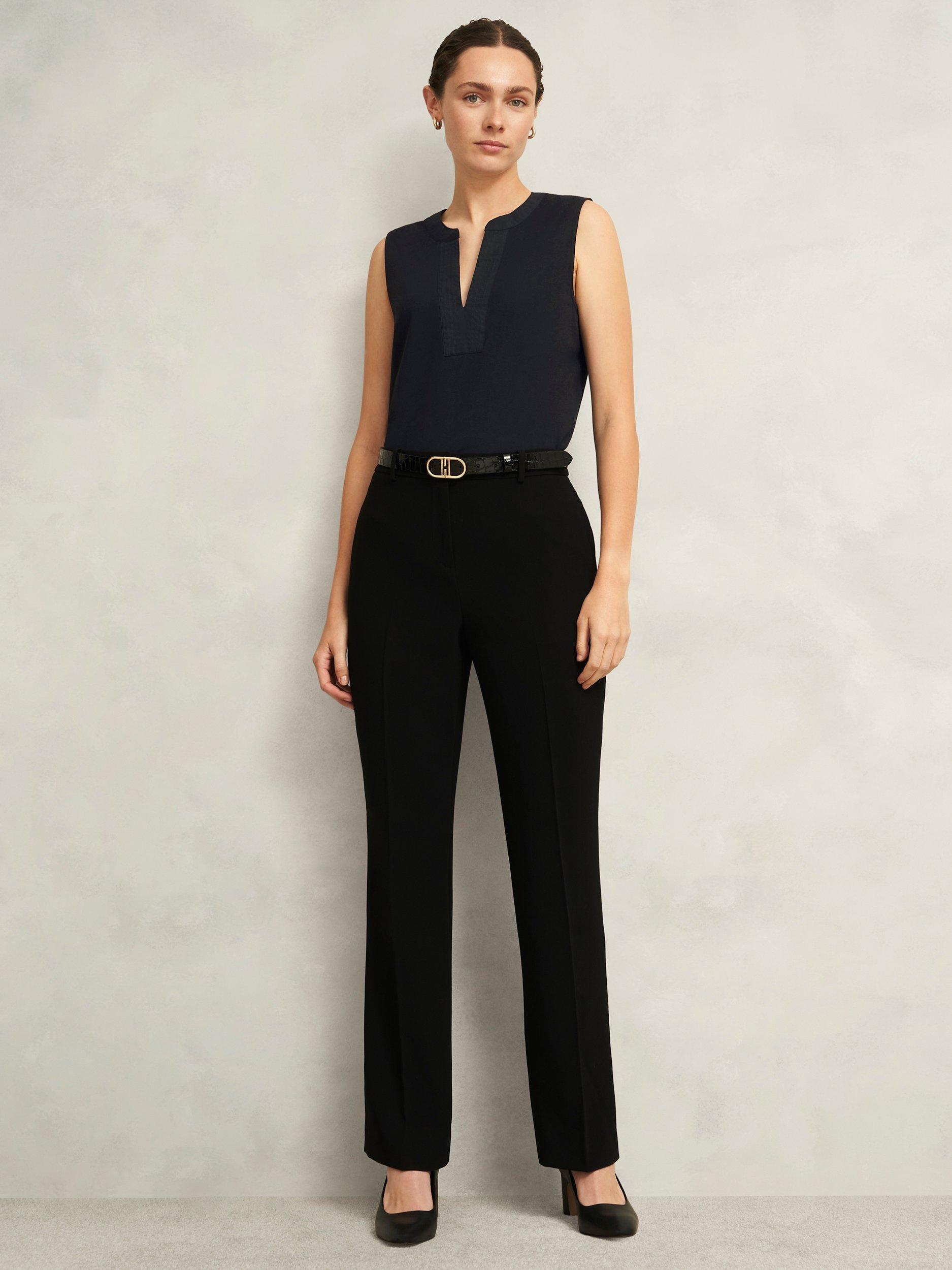 Product image 5 of 6, which shows Hobbs Susie Tailored Sleeveless Top, Black, L