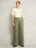 Hobbs Kayley High Waist Tailored Trousers, Dark Sage