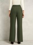 Hobbs Neava Wide Leg Tailored Trousers, Yew Green