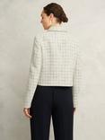 Hobbs Jessie Tweed Jacket, Ivory/Navy