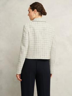 Hobbs Jessie Tweed Jacket, Ivory/Navy - view 2, Ivory/Navy